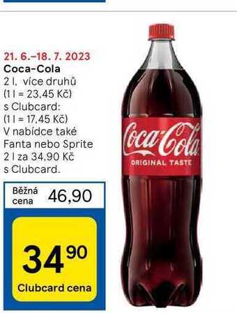 Tesco Coca-cola 2 l nabídka