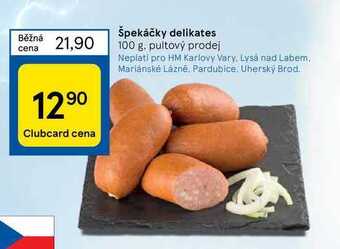 Tesco Špekáčky delikates 100 g nabídka