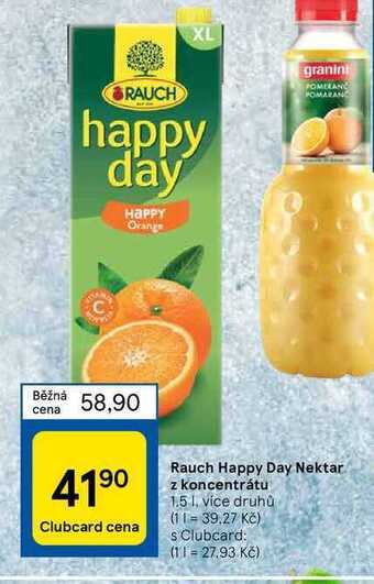 Tesco Rauch happy day nektar z koncentrátu 1.5 l nabídka
