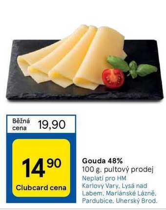 Tesco Gouda 48% 100 g nabídka
