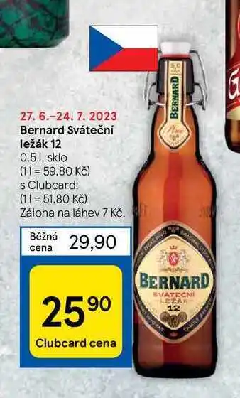Tesco Bernard sváteční ležák 12 0.5 l nabídka