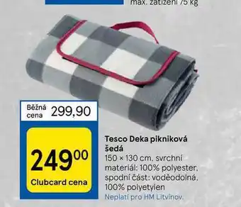Tesco Tesco deka pikniková šedá nabídka