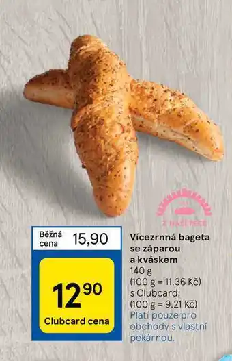 Tesco Vícezrnná bageta se záparou a kváskem 140 g nabídka