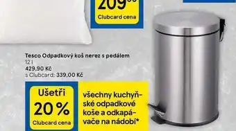 Tesco Tesco odpadkový koš nerez s pedálem 12 l nabídka