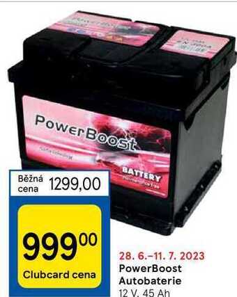 Tesco Powerboost autobaterie 12 v, 45 ah nabídka