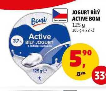 Penny Market Jogurt bílý active boni, 125 g nabídka