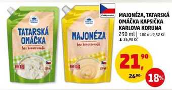 Penny Market Tatarská omáčka kapsička karlova koruna, 230 ml nabídka