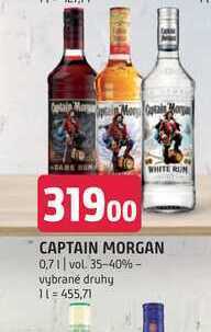 Terno Captain morgan 0,7 l nabídka