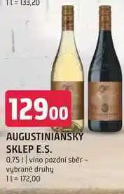 Terno Augustinianský sklep e.s. 0,75 l nabídka