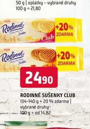 Terno Rodinné sušenky club 134-140 g + 20 % zdarma nabídka