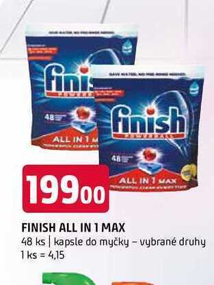 Terno Finish all in 1 max 48 ks | kapsle do myčky nabídka