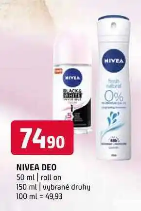Terno Nivea deo 50 ml roll on nabídka