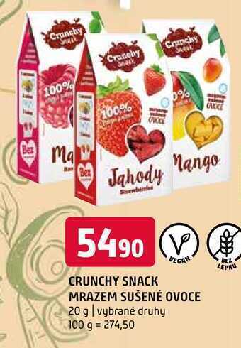 Terno Crunchy snack mrazem sušené ovoce 20 g nabídka