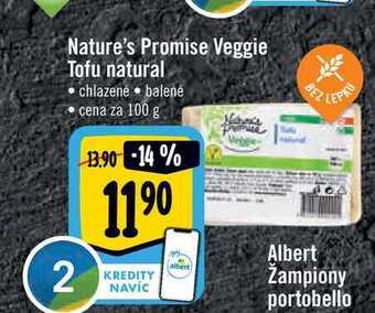 Albert Nature's promise veggie tofu natural 100 g nabídka