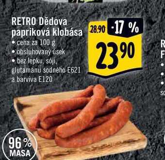 Albert Retro dědova papriková klobása 100 g nabídka