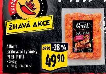 Albert Albert grilovací tyčinky piri-piri • 340 g nabídka