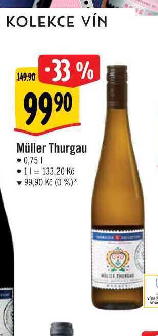 Albert Müller thurgau • 0,75 l nabídka