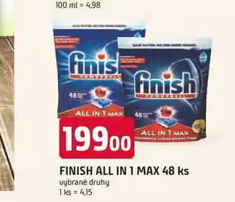 Trefa Finish all in 1 max shine and protect tablety do myčky nádobí 48 ks nabídka
