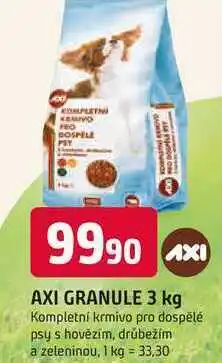 Trefa Axi granule 3 kg kompletní krmivo pro dospělé psy nabídka