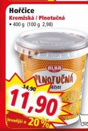 Norma Hořčice Kremžská / Plnotučná nabídka