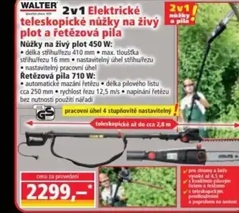 Norma 2v1 Elektricke teleskopické nůžky na živý a pila plot a řetězová pila nabídka