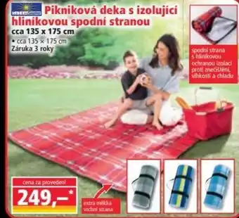 Norma Pikniková deka s izolující hliníkovou spodní stranou nabídka