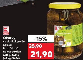 Kaufland Okurky nabídka