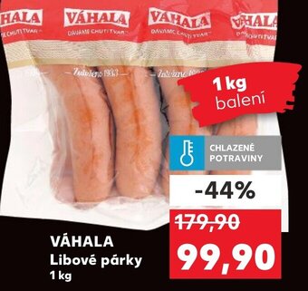 Kaufland VÁHALA Libové párky nabídka