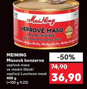 Kaufland MEINING Masová konzerva nabídka