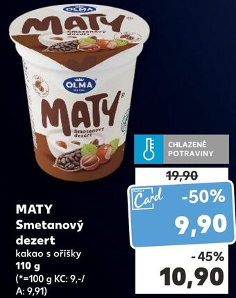 Kaufland MATY Smetanovy dezert nabídka