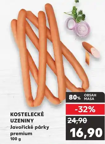 Kaufland KOSTELECKÉ UZENINY Javořické párky nabídka
