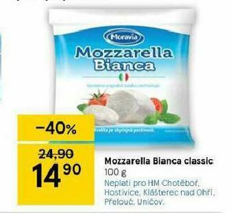 Tesco Mozzarella bianca classic nabídka