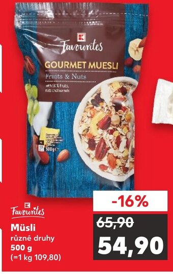 Kaufland Favourites Müsli nabídka