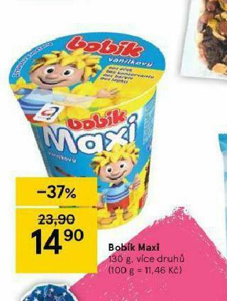 Tesco Bobík maxi nabídka