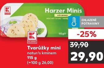 Kaufland Tvarůžky mini nabídka