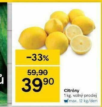 Tesco Citrony nabídka