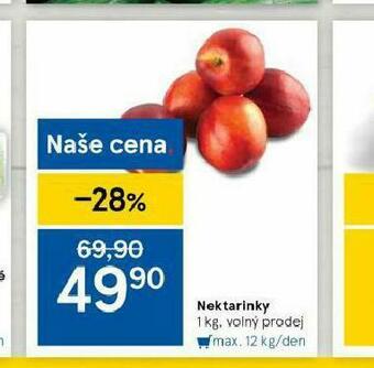 Tesco Nektarinky nabídka