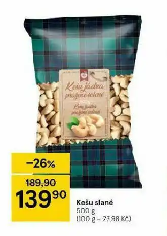 Tesco Kešu slané nabídka