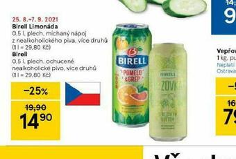 Tesco Birell limonáda nabídka
