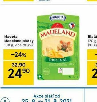 Tesco Madeta madeland plátky nabídka