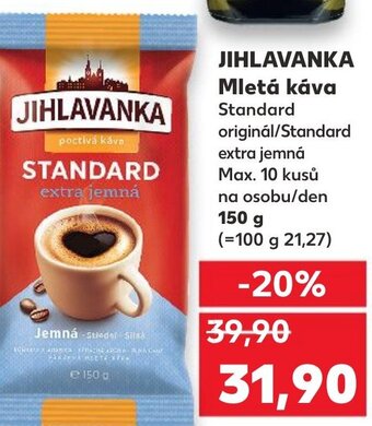 Kaufland JIHLAVANKA Mletá Kava nabídka