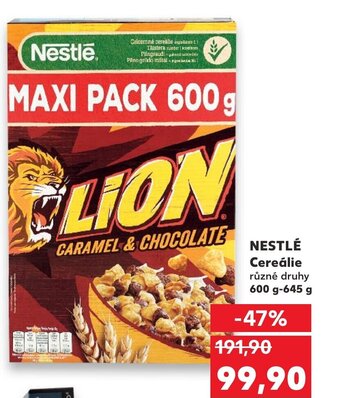 Kaufland NESTLÉ Cereálie nabídka