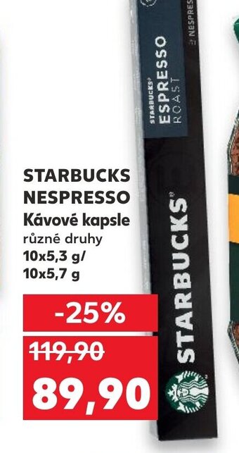 Kaufland STARBUCKS NESPRESSO Kávové kapsle nabídka