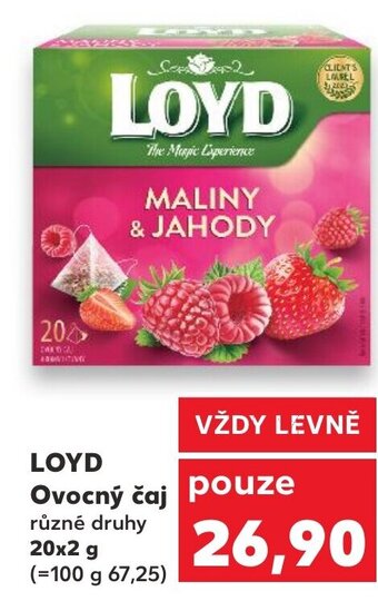 Kaufland LOYD Ovocný čaj nabídka