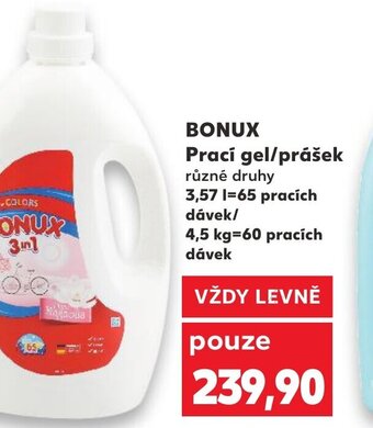 Kaufland BONUX Prací gel/prášek různé druhy nabídka