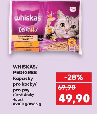 Kaufland WHISKAS/ PEDIGREE Kapsičky pro kočky/ pro psy nabídka