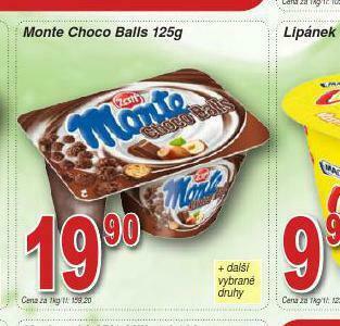 Lidl Monte choco balls nabídka