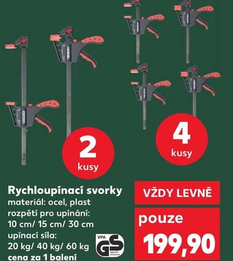 Rychloupínací svorky