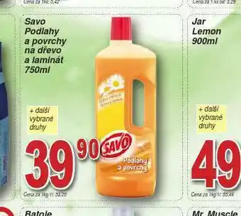 Lidl Savo podlahy a povrchy na dřevo a laminát nabídka