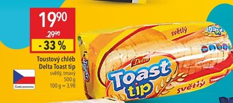 Globus Toustový chléb Delta Toast tip nabídka